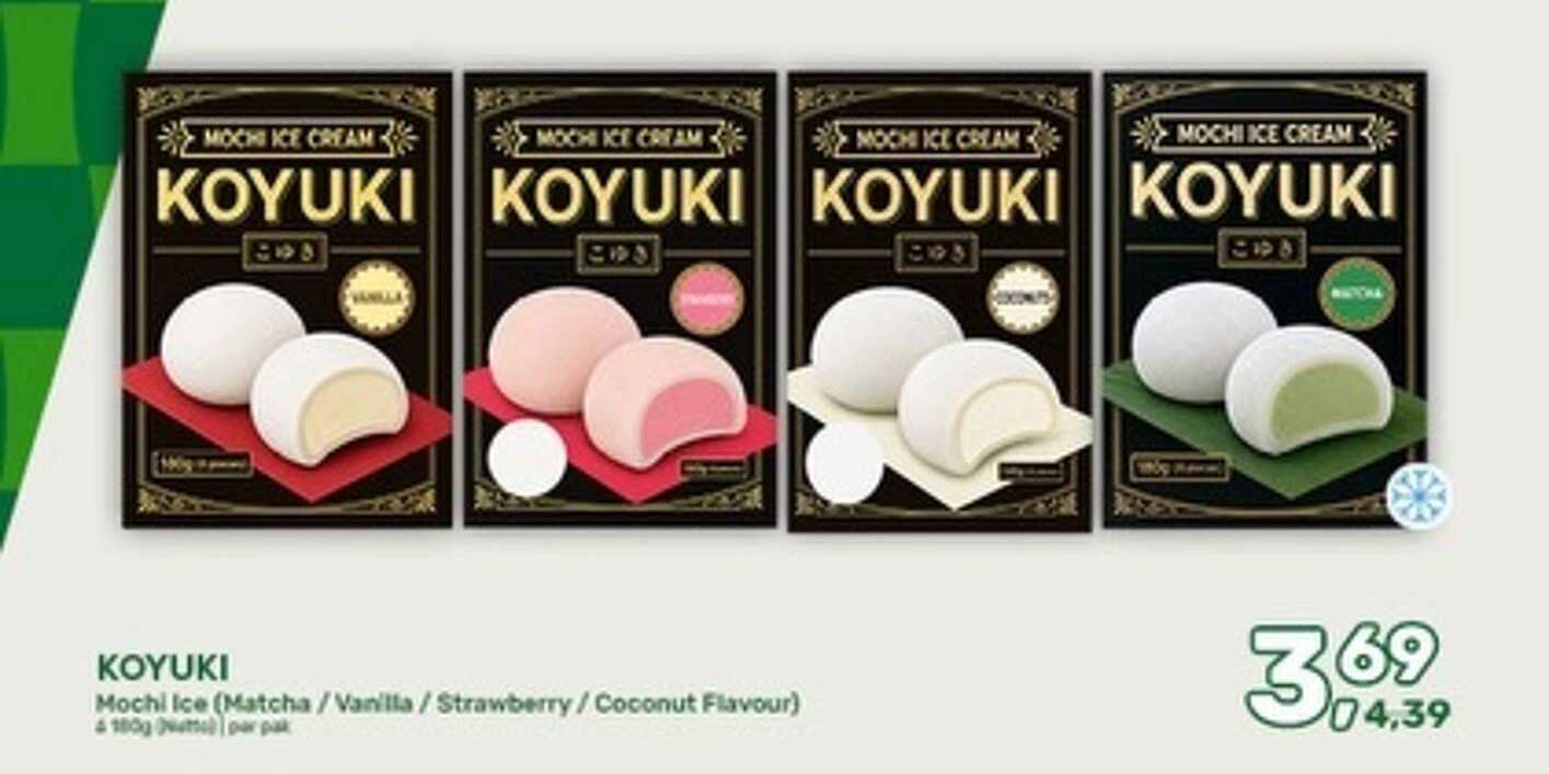 KOYUKI Mochi Ice (Matcha / Vanilla / Strawberry / Coconut Flavour)