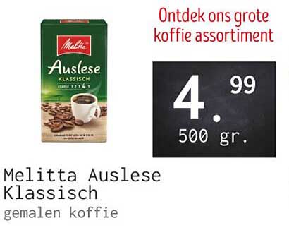 Melitta Auslese Klassisch gemalen koffie