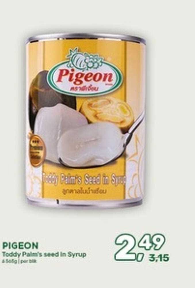 PIGEON Toddy Palm's seed in Syrup 565g | per blik