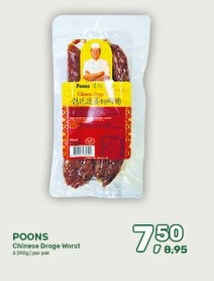POONS Chinese Droge Worst 4 240g | per pak