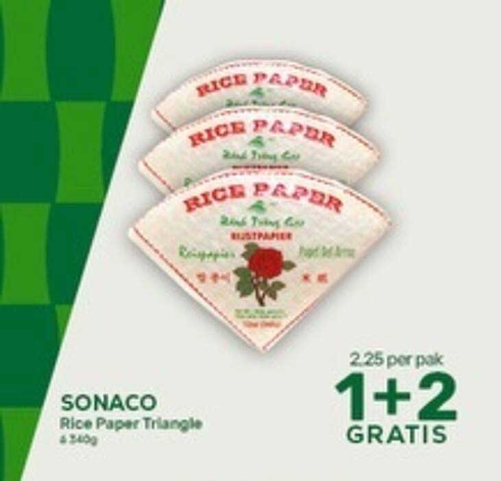 SONACO Rice Paper Triangle 4 x 250g 1+2 GRATIS