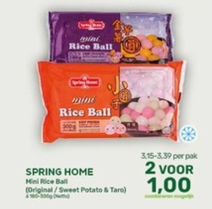 SPRING HOME Mini Rice Ball (Original / Sweet Potato & Taro) 2 VOOR 1,00