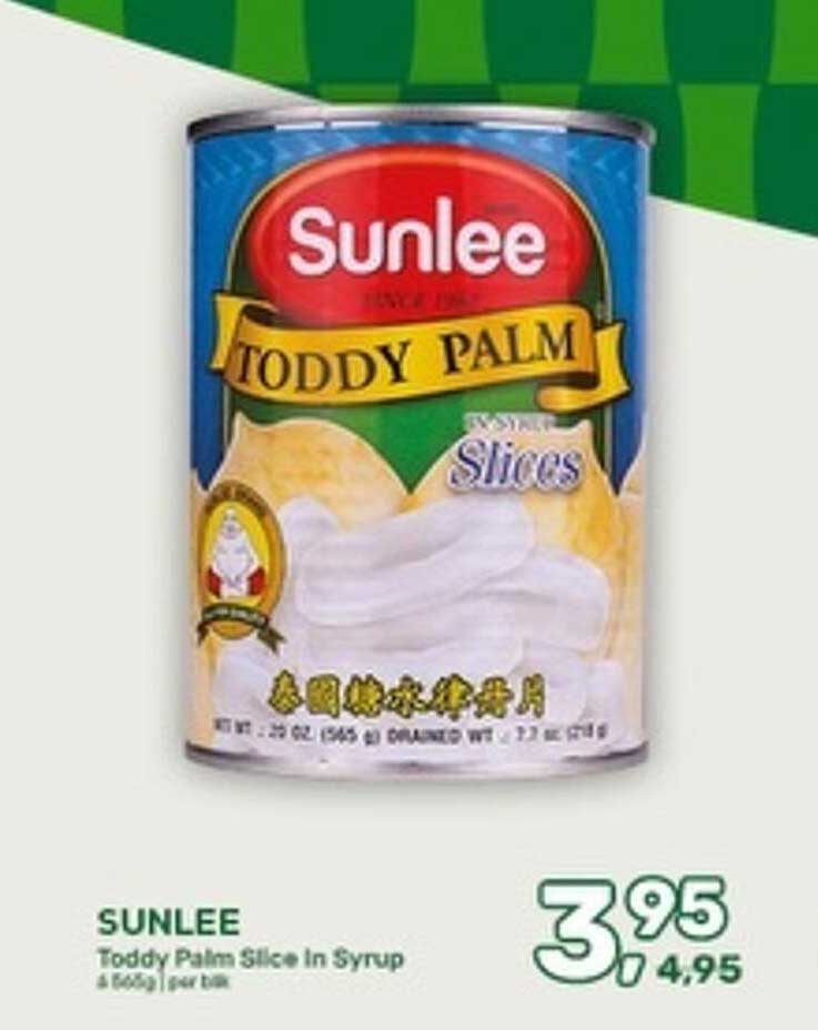 SUNLEE Toddy Palm Slice In Syrup 4 blikjes per pak
