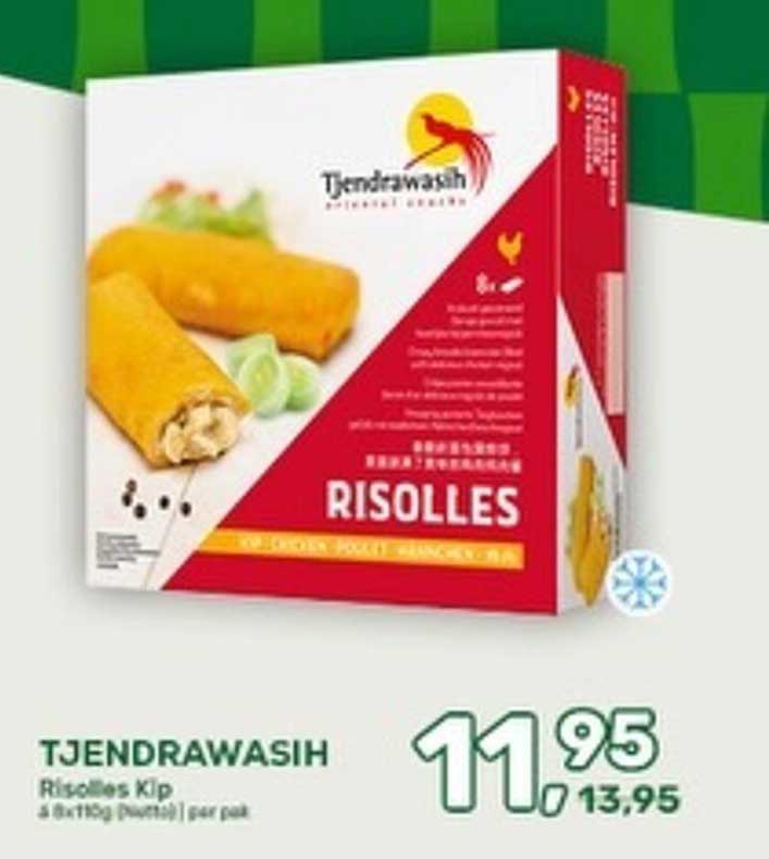 TJENDRAWASIH Risoles Kip 5 Stx130g (Diepvries) per pak