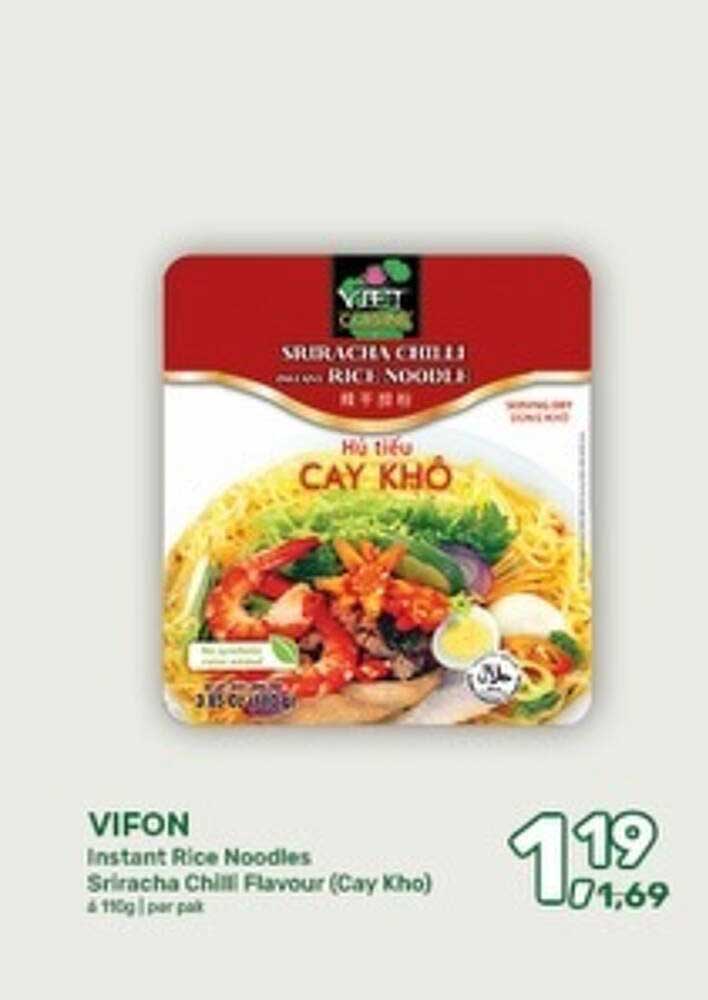 VIFON Instant Rice Noodles Sriracha Chilli Flavour (Cay Kho)
