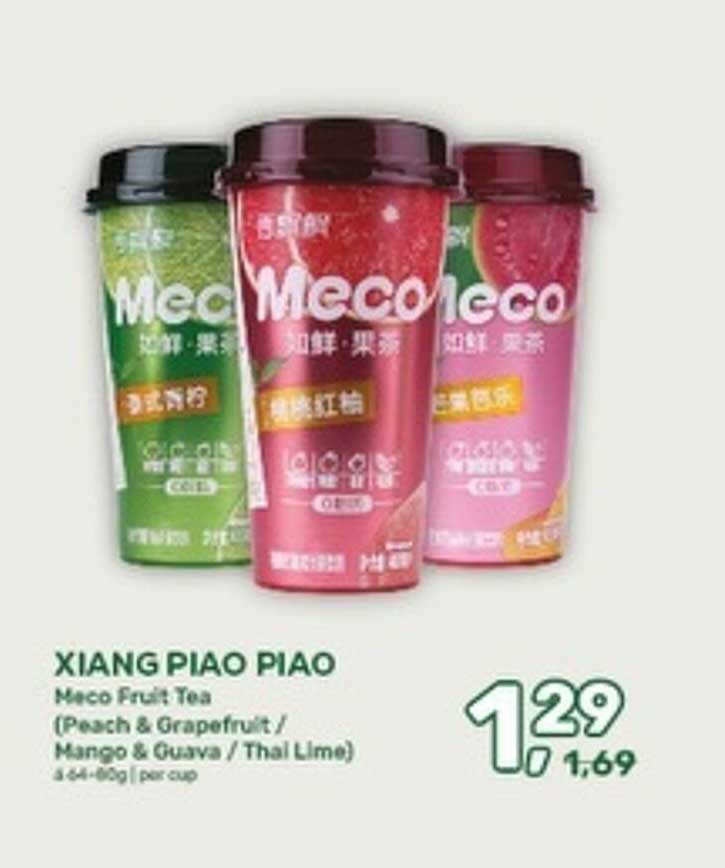XIANG PIAO PIAO Meco Fruit Tea (Peach & Grapefruit / Mango & Guava / Thai Lime)