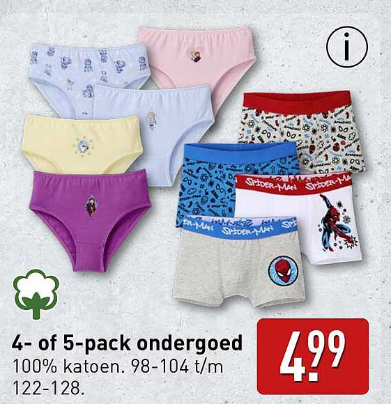 4- of 5-pack ondergoed