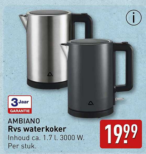 AMBIANO Rvs waterkoker