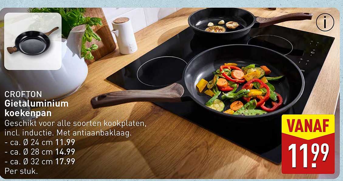CROFTON Gietaluminium koekenpan