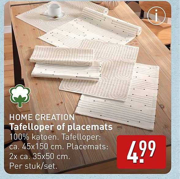 HOME CREATION Tafelopper of placemats