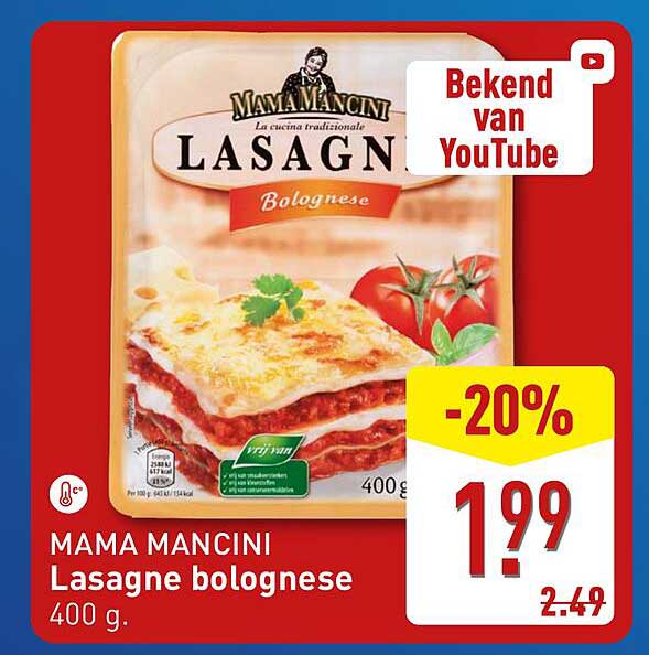 MAMA MANCINI Lasagne bolognese 400 g.