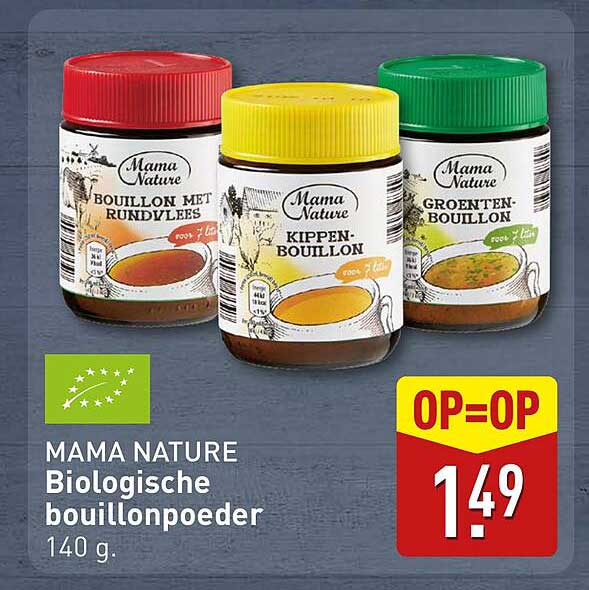 MAMA NATURE Biologische bouillonpoeder 140 g.
