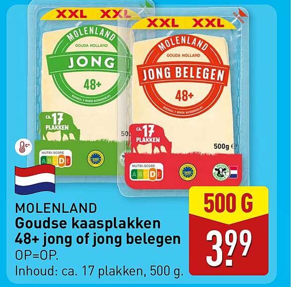 MOLENLAND Goudse kaasplakken 48+ jong of jong belegen