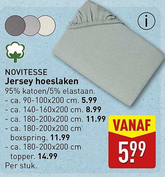 NOVITESSE Jersey hoeslaken