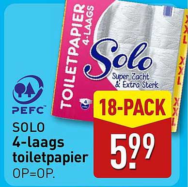SOLO 4-laags toiletpapier 18-pack