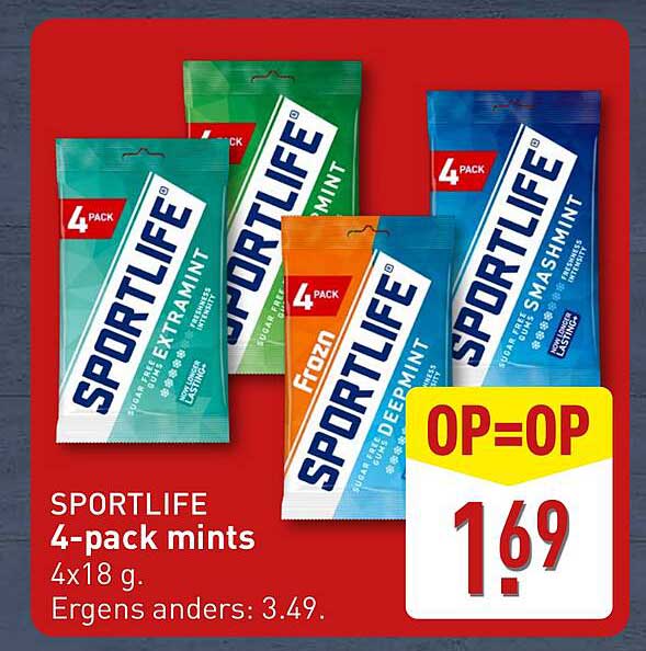 SPORTLIFE 4-pack mints