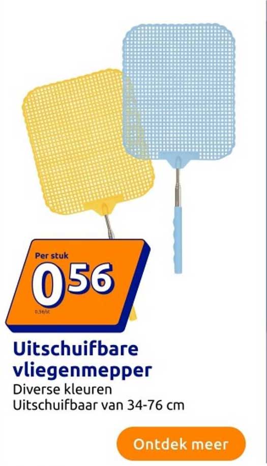 Uitschuifbare vliegenmepper