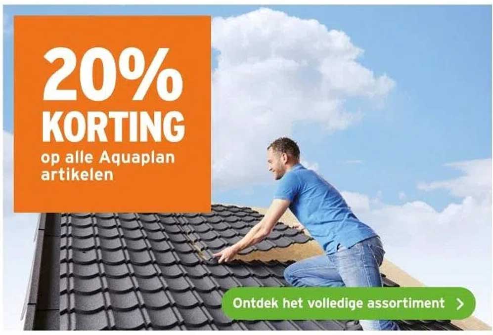 20% KORTING op alle Aquaplan artikelen