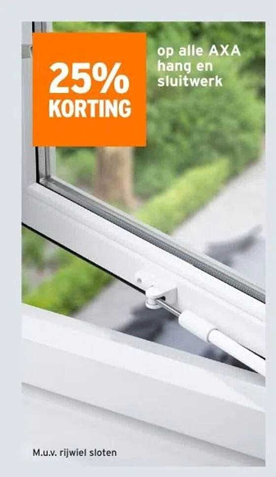 25% KORTING op alle AXA hang en sluitwerk
