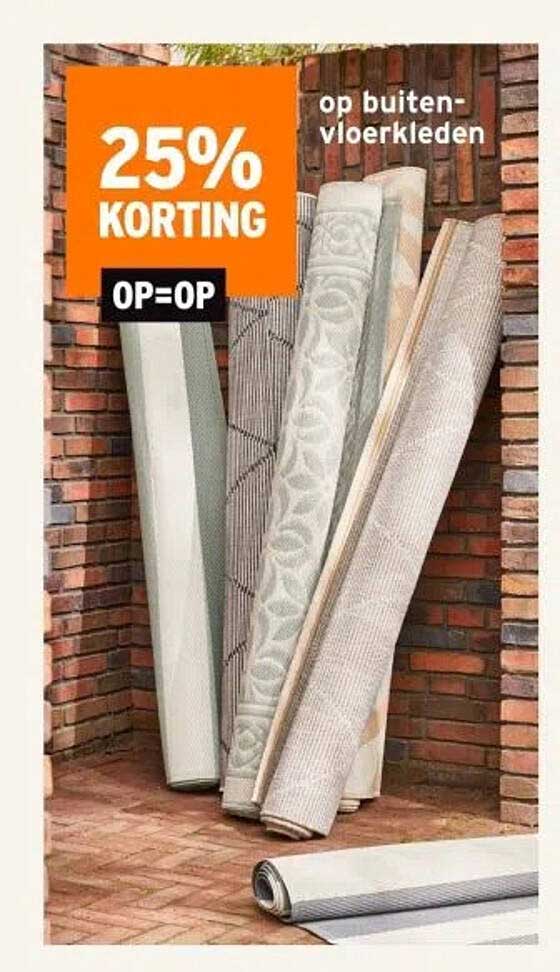 25% KORTING op buiten-vloerkleden