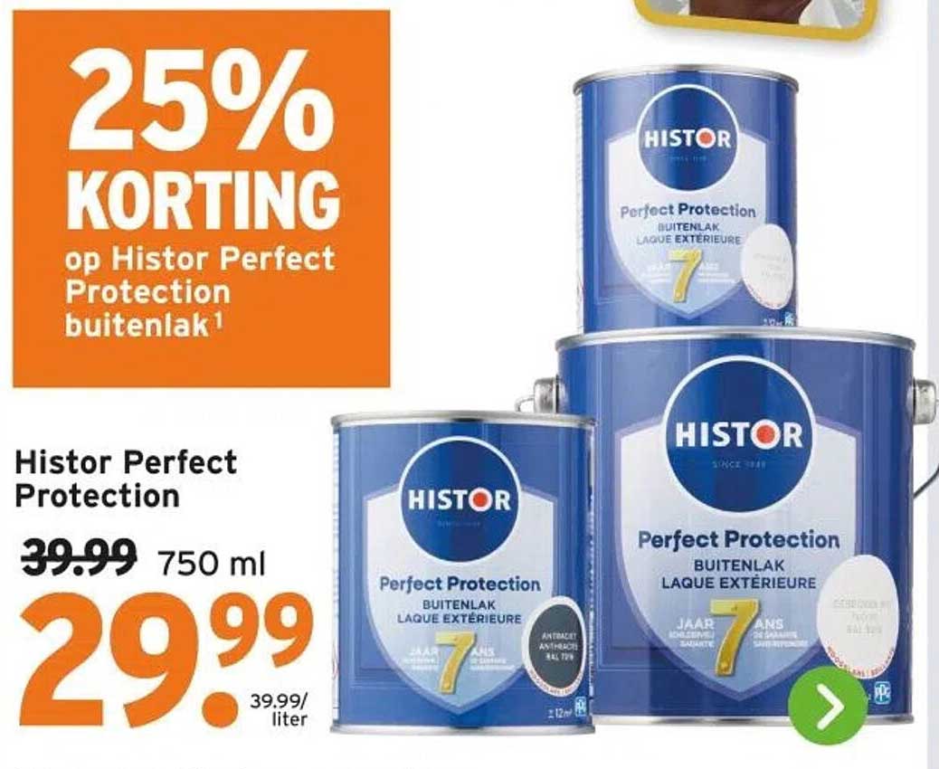 25% KORTING op Histor Perfect Protection buitenlak