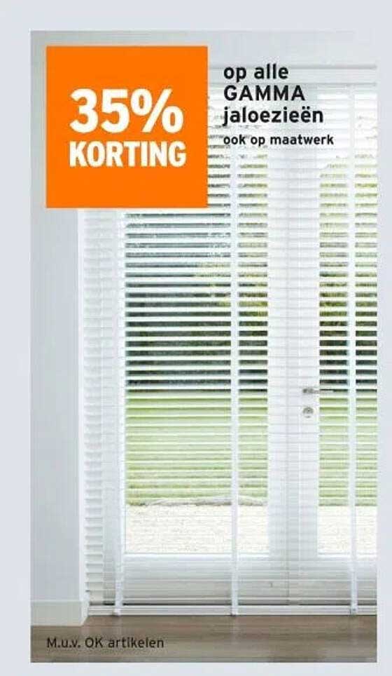 35% korting op alle GAMMA jaloezieën
