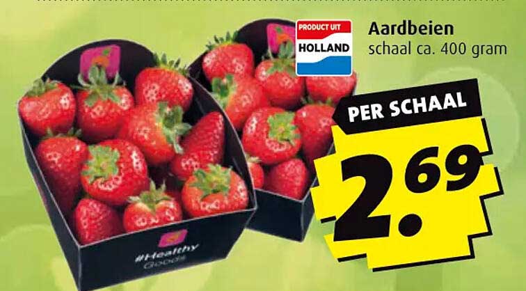 Aardbeien schaal ca. 400 gram