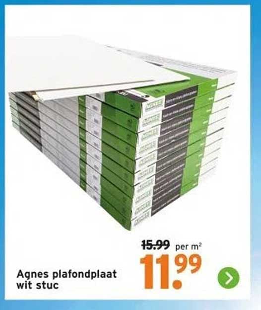 Agnes plafondplaat wit stuc