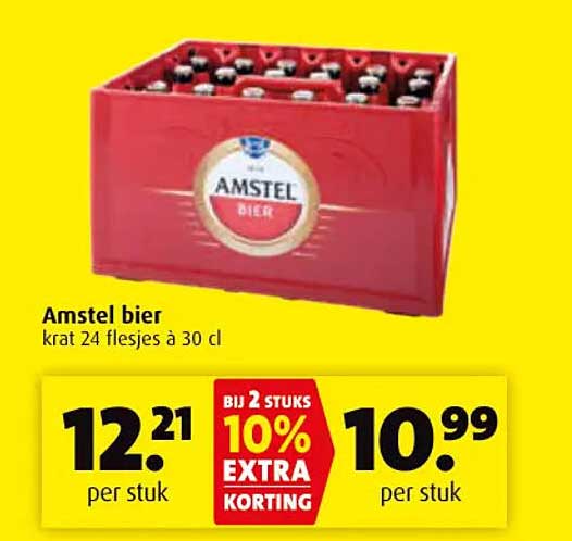 Amstel bier krat 24 flesjes à 30 cl