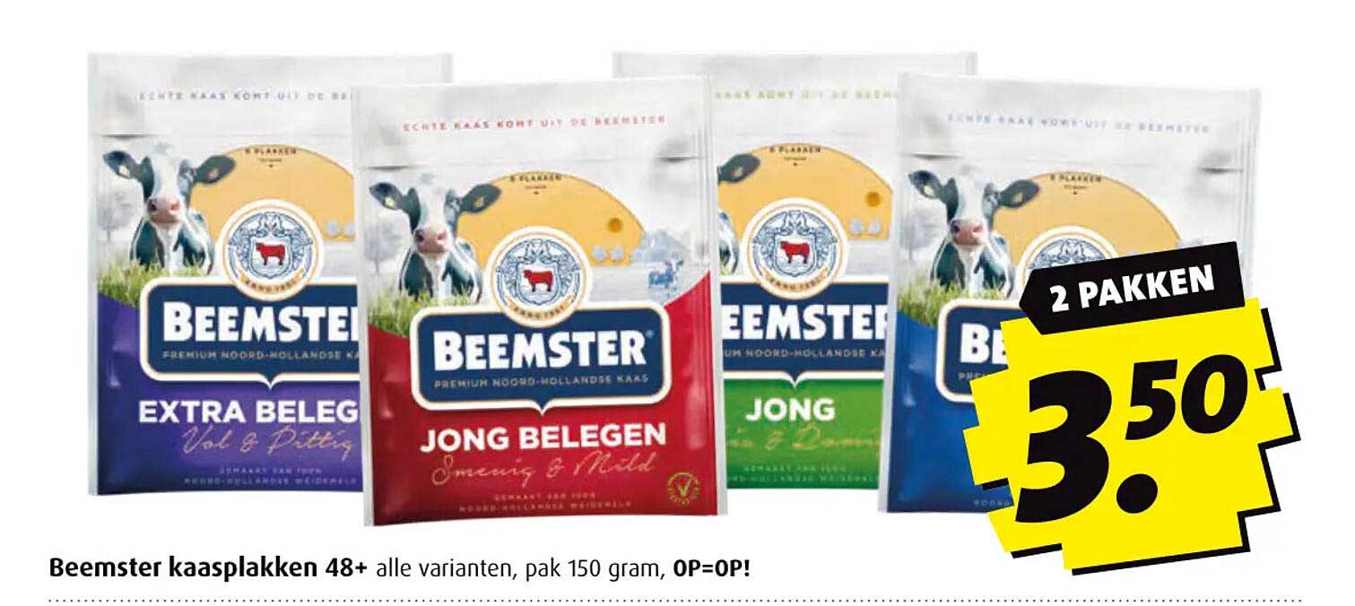 Beemster kaasplakken 48+ alle varianten, pak 150 gram, OP=OP!