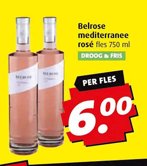 Belrose mediterranee rosé fles 750 ml