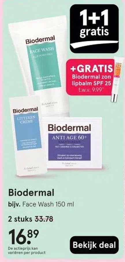 Biodermal bijv. Face Wash 150 ml