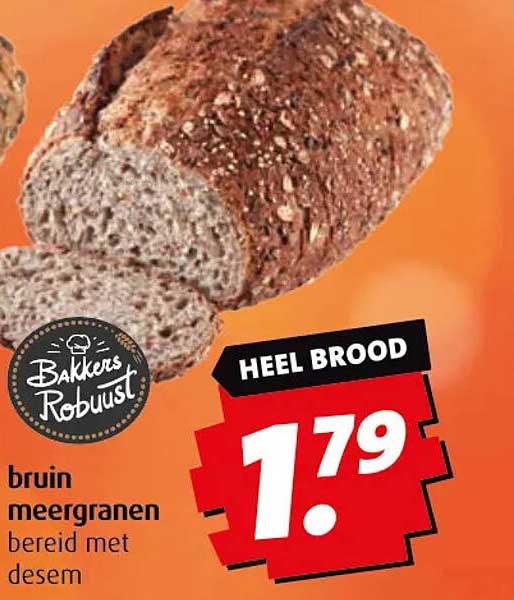 bruin meergranen bereid met desem