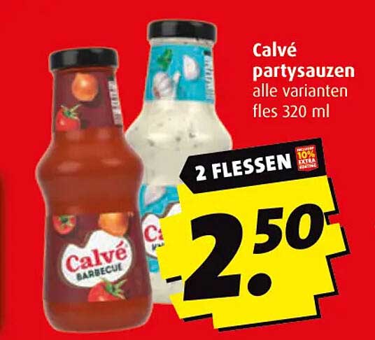 Calvé partysauzen alle varianten fles 320 ml