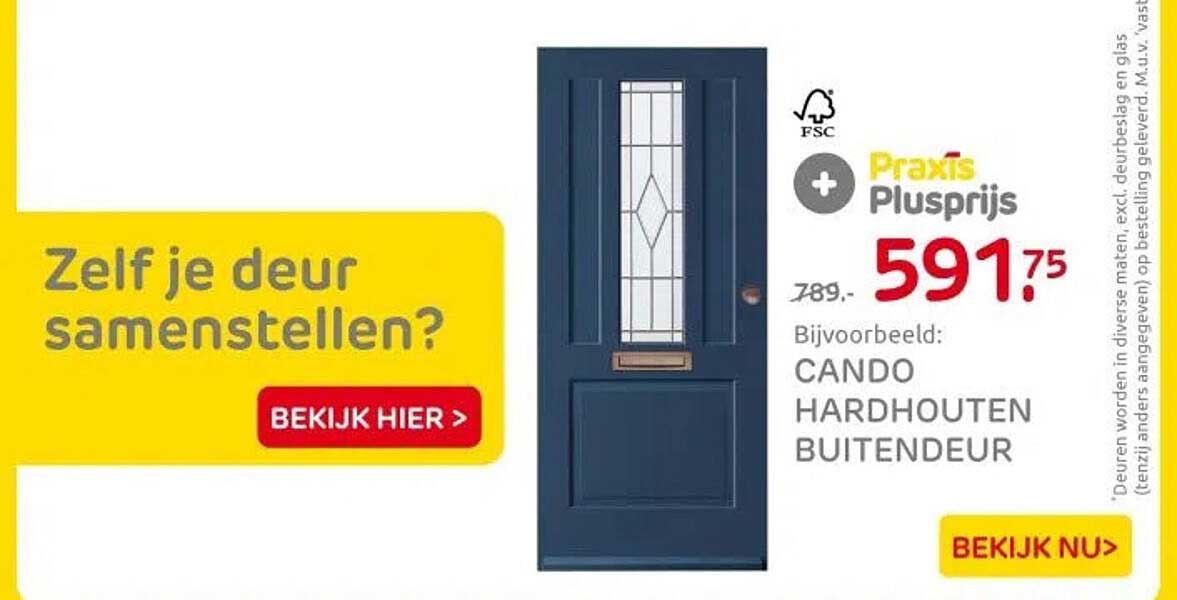 CANDO HARDHOUTEN BUITENDEUR