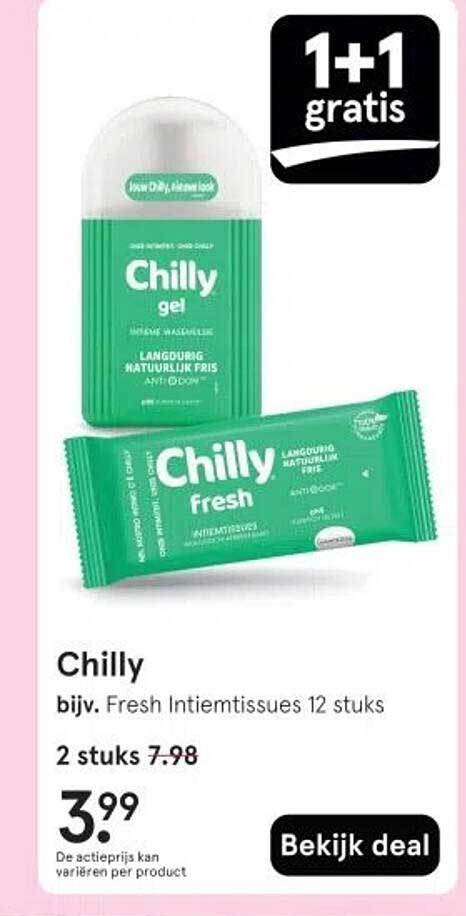 Chilly bijv. Fresh Intiemtissues 12 stuk