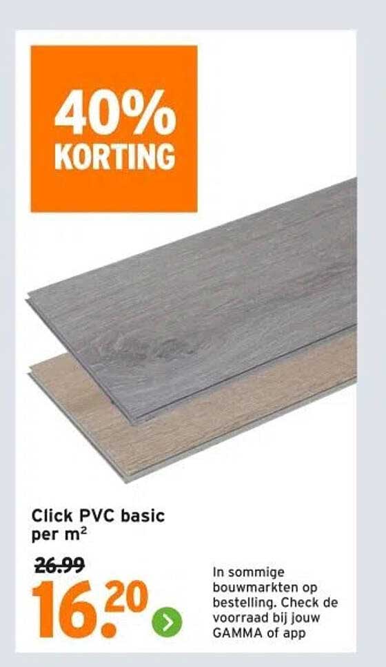 Click PVC basic per m²