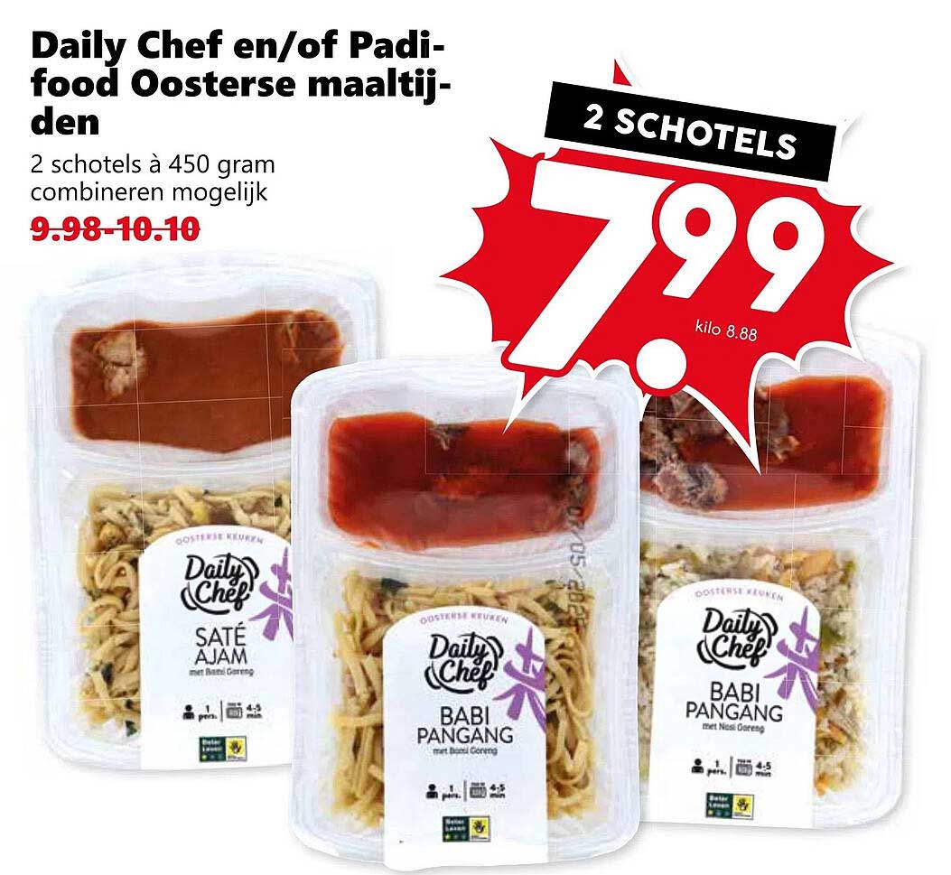 Daily Chef en/of Padi-food Oosterse maaltijden