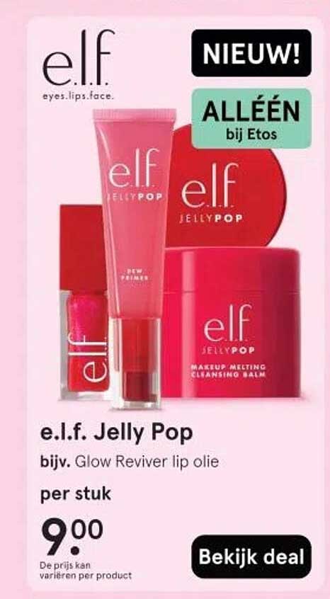 e.l.f. Jelly Pop bijv. Glow Reviver lip olie