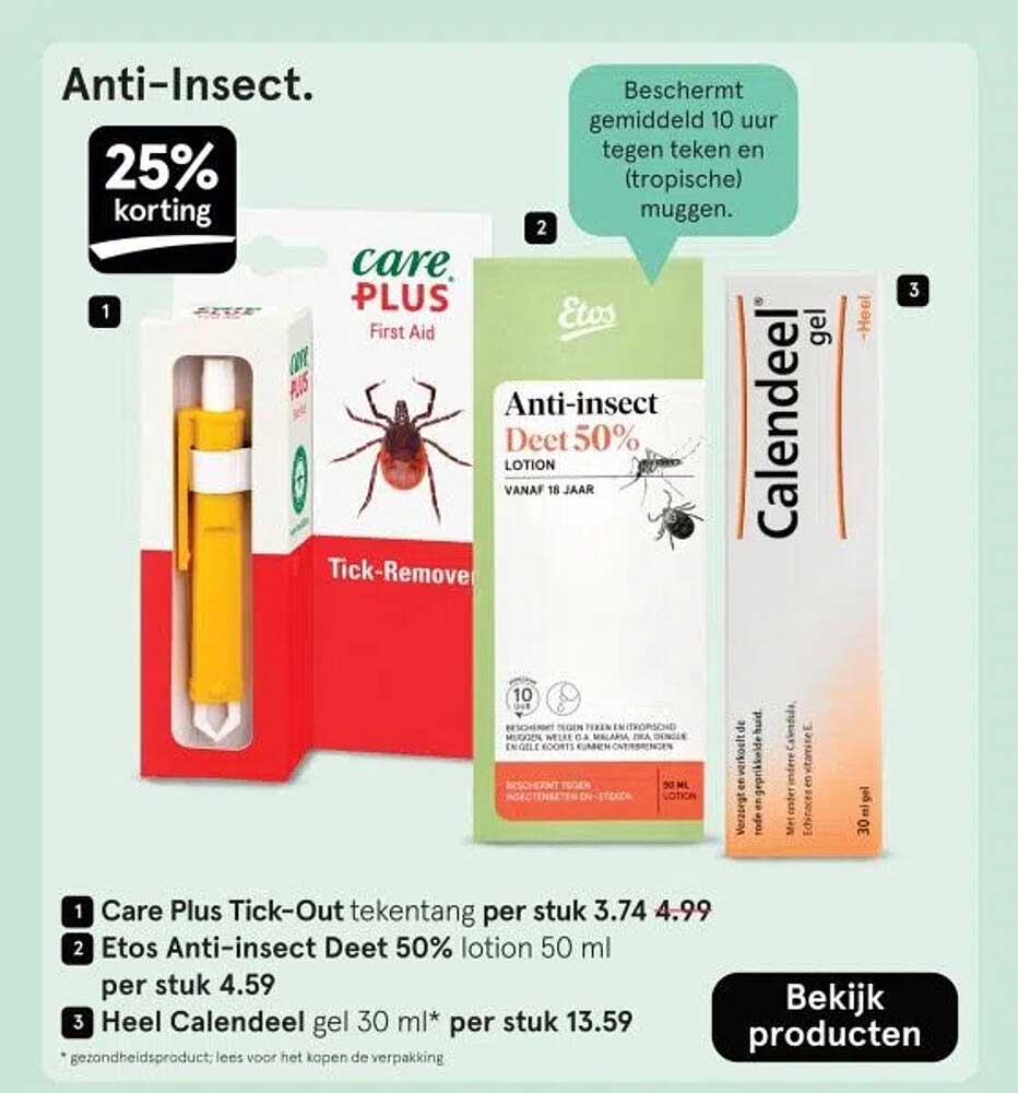 Etos Anti-insect Deet 50% lotion 50 ml per stuk 4.59