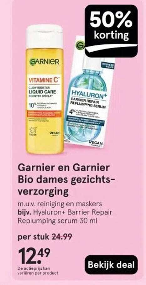 Garnier en Garnier Bio dames gezichtsverzorging