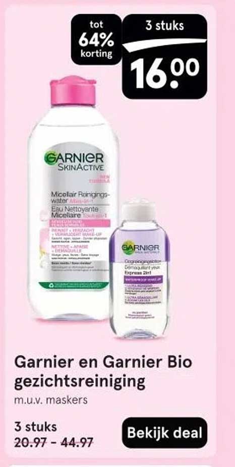 Garnier en Garnier Bio gezichtsreiniging