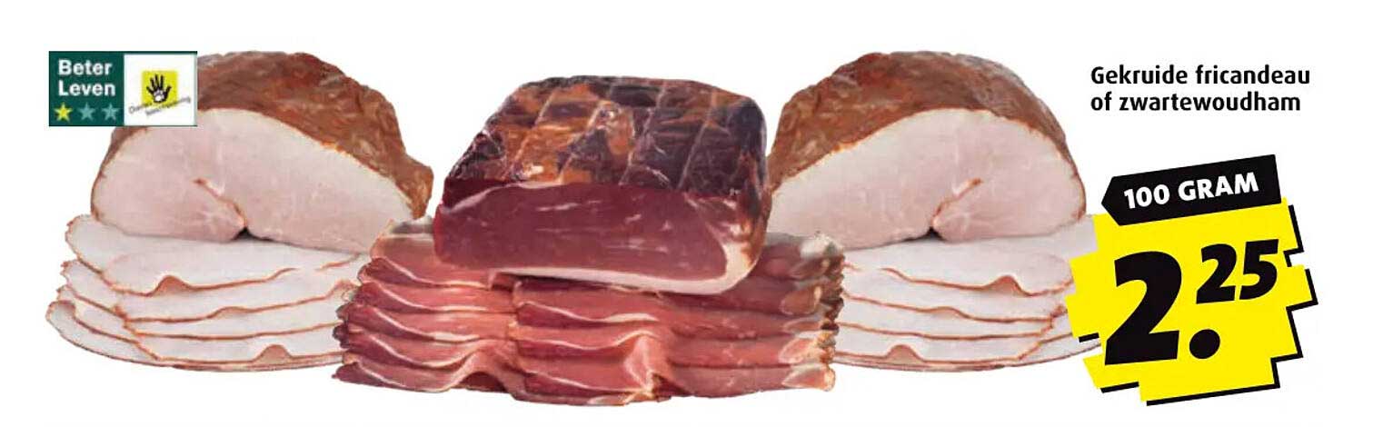 Gekruide fricandeau of zwartewoudham