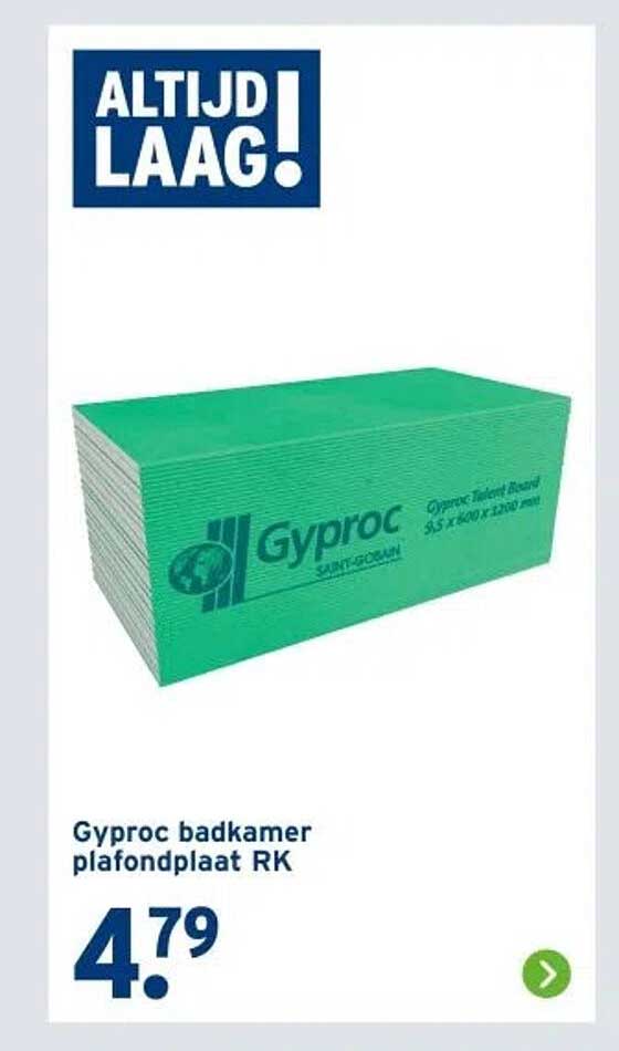 Gyproc badkamer plafondplaat RK