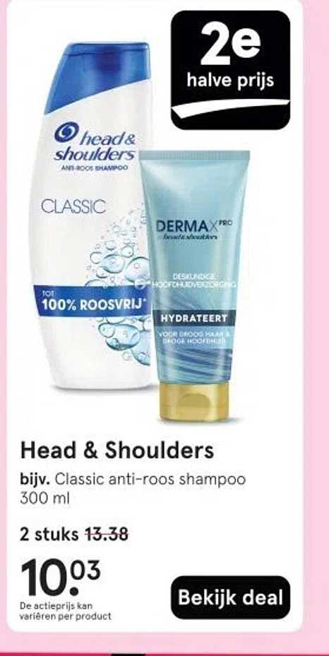 Head & Shoulders anti-roos shampoo en Dermax Pro Hydrateert