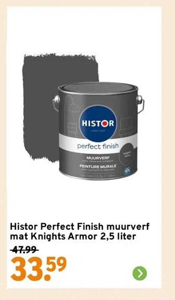 Histor Perfect Finish muurverf mat Knights Armor 2,5 liter