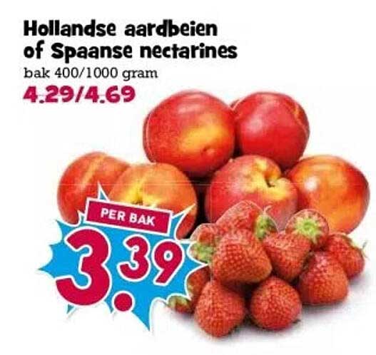 Hollandse aardbeien of Spaanse nectarines