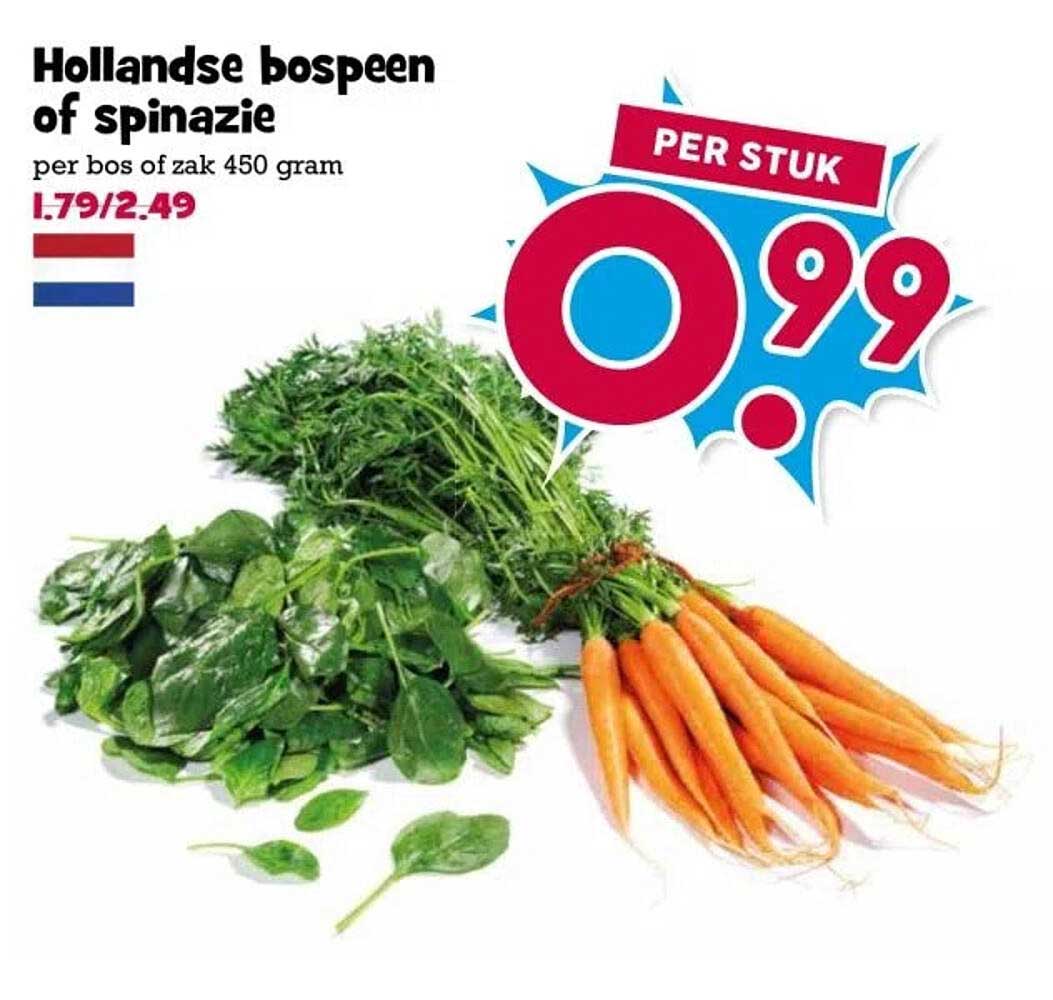 Hollandse bospeen of spinazie