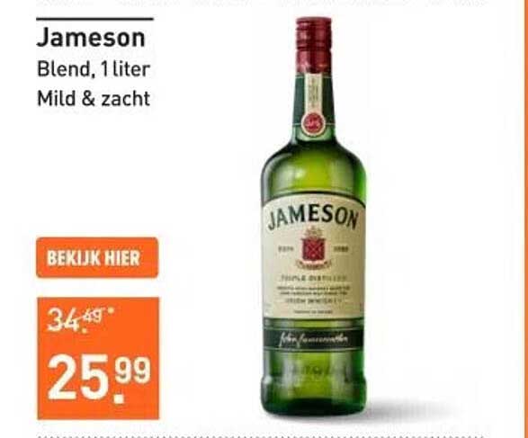 Jameson Blend, 1 liter Mild & zacht