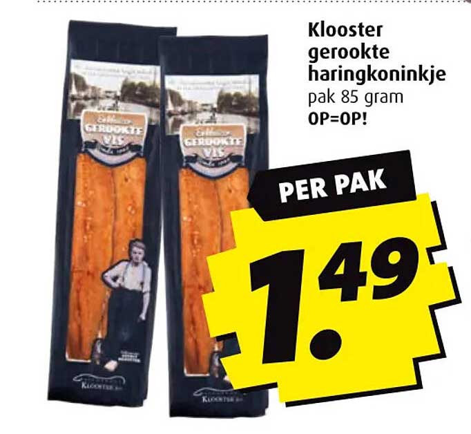 Klooster gerookte haringkoninkje pak 85 gram